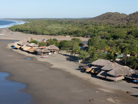 Bungalows on ocean beach