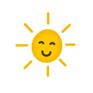 smiling sun cartoon sticker