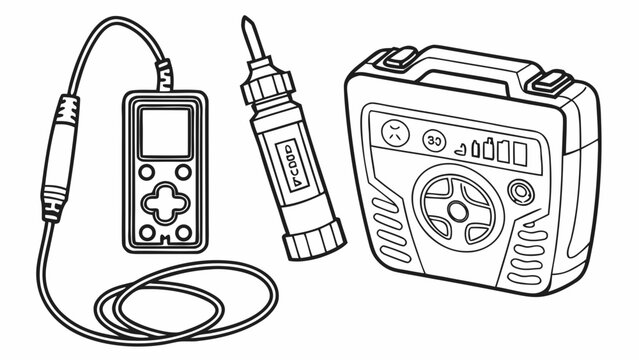 Electronic testing device and specialized maintenance equipment set