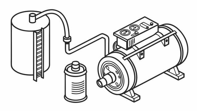 Industrial air compressor system and pressure vessel equipment with compressor