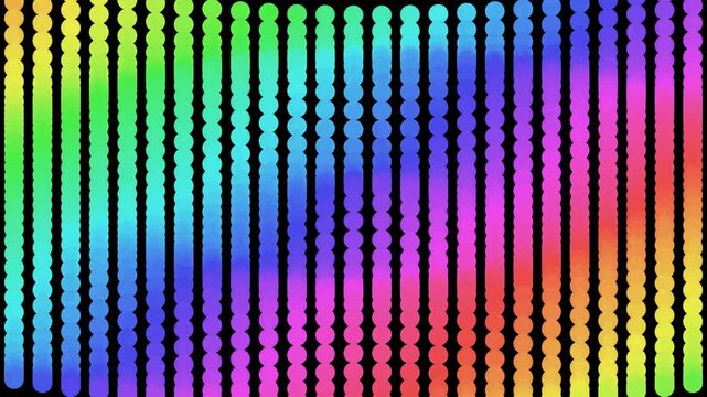 Abstract colorful vertical lines pattern with rainbow gradient effect and pixelated texture 4K Motion Video