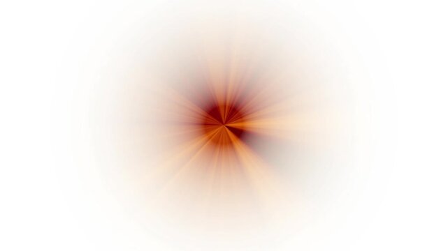 Abstract orange radial light burst spreading from the center on a soft white background, creating a warm glowing effect for energy, motion, creativity, and technology.