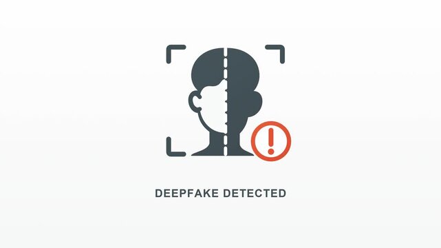Deepfake Detection Face Scan Warning Animation