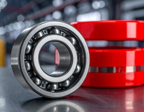 Ball bearing in blue grease- blue industrial lubricant- 
ball and roller bearings- Ball bearing - bearings on a white background	
