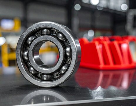 Ball bearing in blue grease- blue industrial lubricant- 
ball and roller bearings- Ball bearing - bearings on a white background	
