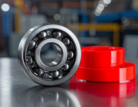 Ball bearing in blue grease- blue industrial lubricant- 
ball and roller bearings- Ball bearing - bearings on a white background	
