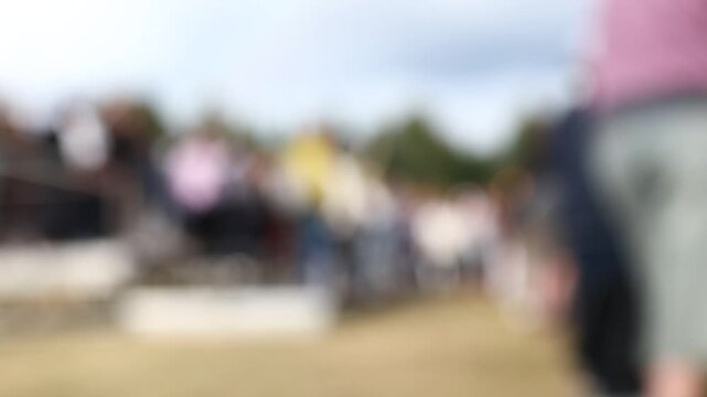 A blurry of a crowd of people, suitable for use in a context where the faces and details are not important