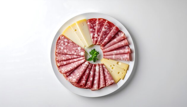 Fresh deli meat and bologna platter for sandwich preparation