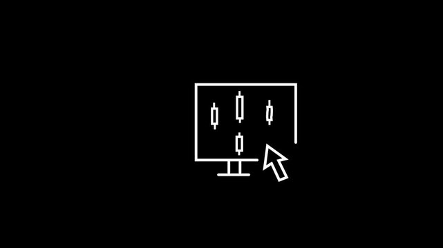 Business line icons set collection. Financial management strategy.