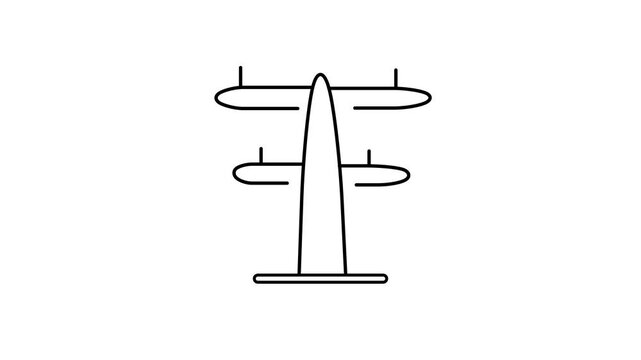 Retro scales in hand drawn doodle style. Vector illustration isolated on white background.