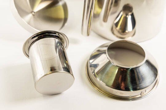 Stainless Steel Tea Kettle Components with Infuser and Lid