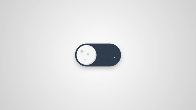 Day and Night Toggle Switch Animation with Moon and Sun for Light Mode, Dark Mode, Theme Switching and Smart Lighting Control