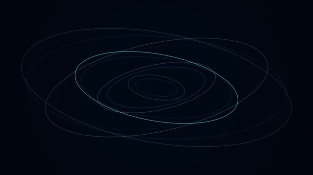 Abstract Moving Oval Shape Animation with Smooth Dynamic Motion