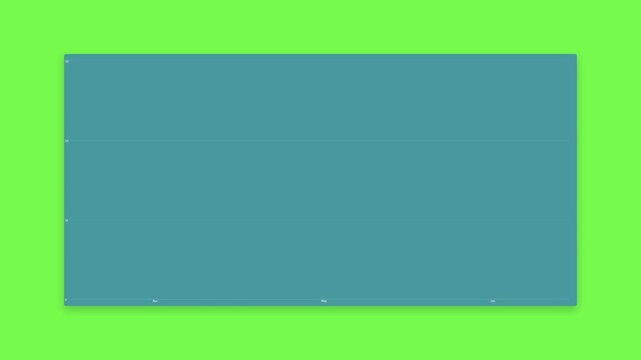 Upward trend line on teal chart card with subtle wave pattern