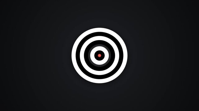 Target symbol with dart and concentric rings, symbolizing focus, accuracy, and hitting the mark