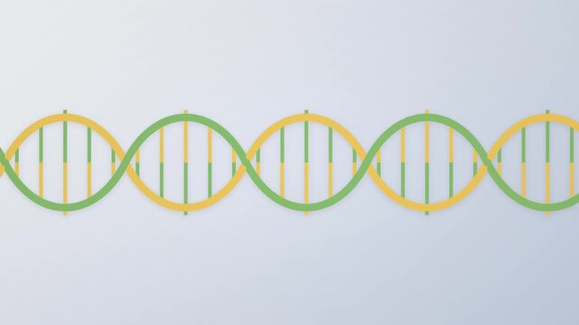 Colorful dna helix pattern with repeating double-helix strands