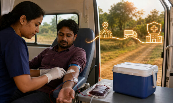Rural mobile blood collection clinic