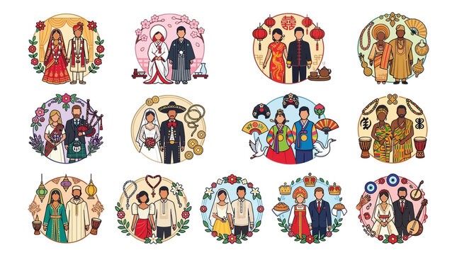 Diverse wedding traditions from around the world.