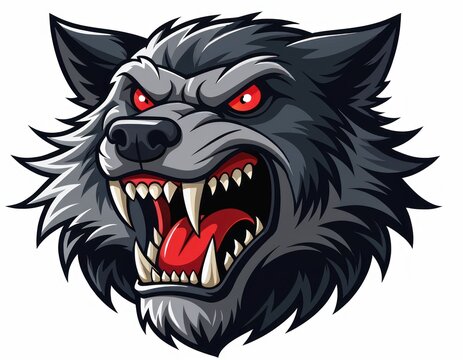 angry wolf mascot