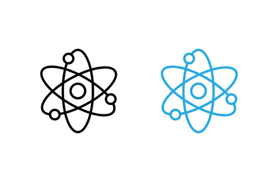 Science atomic structure atom symbol icon vector