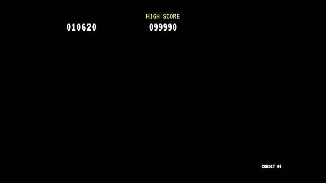 Retro Arcade 8 Bit High Score 1UP Counter Animated Video Overlay.