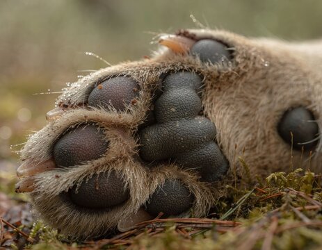 Wolf paw detail