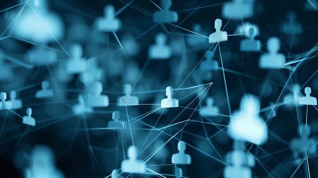 Interconnected network of professionals symbolizing corporate networking and strategic alliances