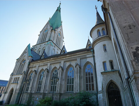 Historische Domkirche in Kristiansand in Norwegen - Domkirken Norway