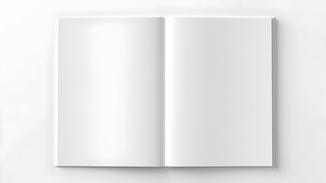 Magazine cover isolated on white background background. Cut out blank brochure mockup 3D rendering Stock Illustration
