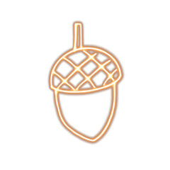Neon glowing orange acorn © Seraphina 53295