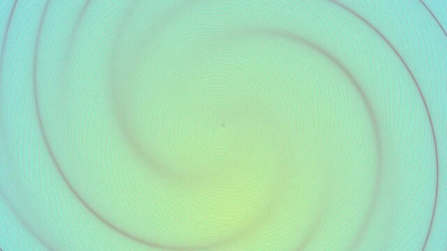 Abstract mint green background with spiral concentric lines for modern tech design