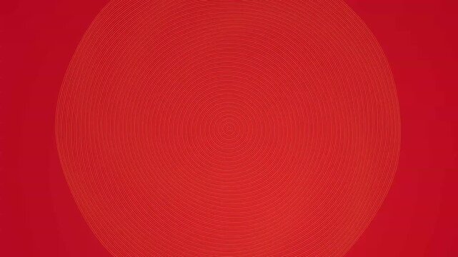 Concentric circles forming intense vibrant red tunnel effect digital art background design