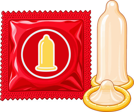 Condom and Protective Packaging Illustration &ndash; Sexual Health and Safe Sex Vector Design