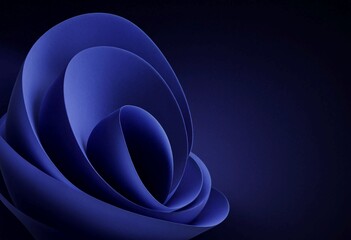 Fototapeta premium Abstract background with overlapping blue paper layers creating a soft curved design