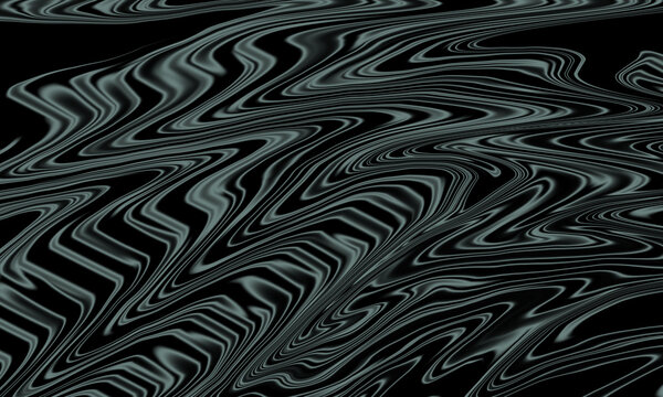 Abstract dark liquid marble texture background with fluid waves, swirls and metallic distortion pattern