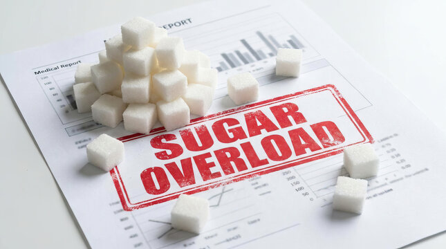 Sugar cube medical report sugar overload health warning diabetes risk