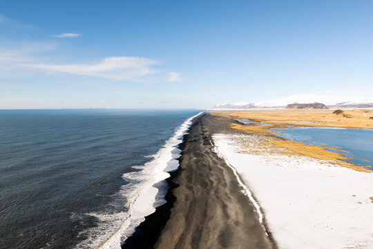  Black beach from Dyrholaey viewpoint South of Iceland