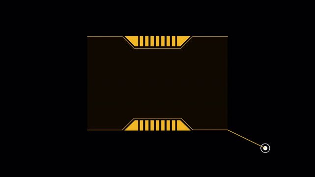 Abstract Digital Callout HUD Frame with Minimalist Tech Design.