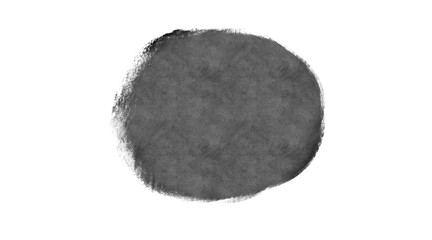 Fototapeta premium Dark gray ink smudge texture with abstract charcoal round paint patch watercolor design