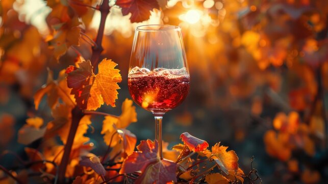 Tasting of fortified dessert wine, dry port wine, and dry red wine, featuring colorful terraced vineyards against an autumn backdrop