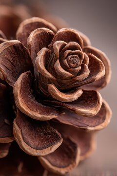 Illustration of Fibonacci spirals and the golden ratio seen in a pine cone