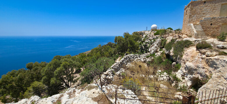 The Dingli Cliffs on the southwest coast of the island of Malta, about 13 kilometers from the capital, Valletta.