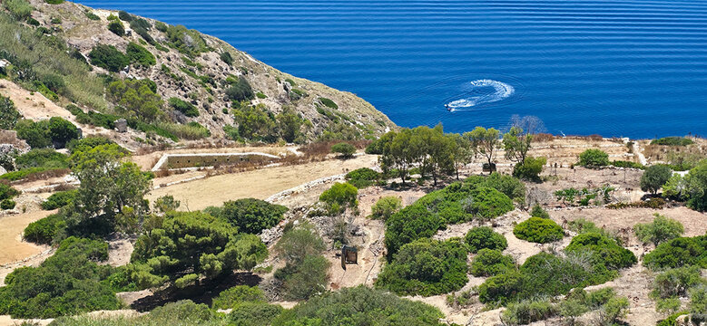 The Dingli Cliffs on the southwest coast of the island of Malta, about 13 kilometers from the capital, Valletta.