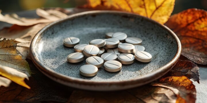 Presence of zinc from supplements on a plate. Implications of zinc deficiency in the body
