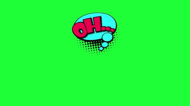 Comic book speech bubble o h exclamation pop