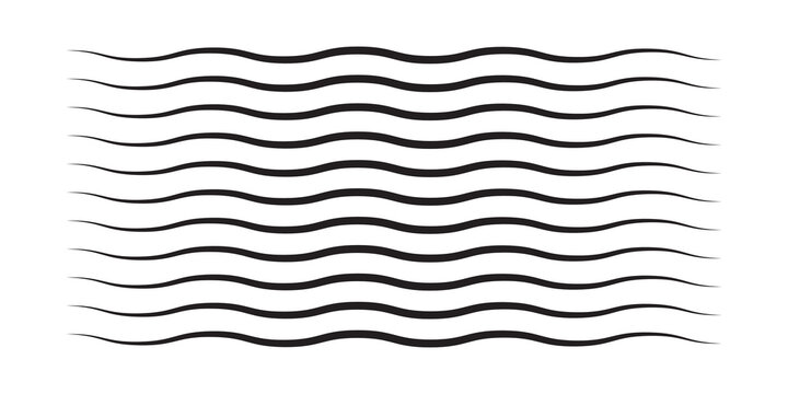 Waves line set. Wave ornament pattern. Set of wavy zigzag lines. Wave thin line background. Vector zigzag and wavy horizontal underline. Vector