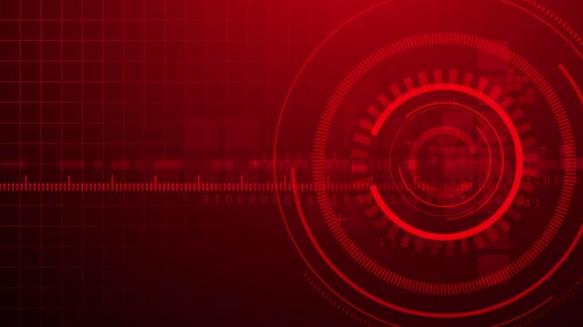 Red technical background - loop