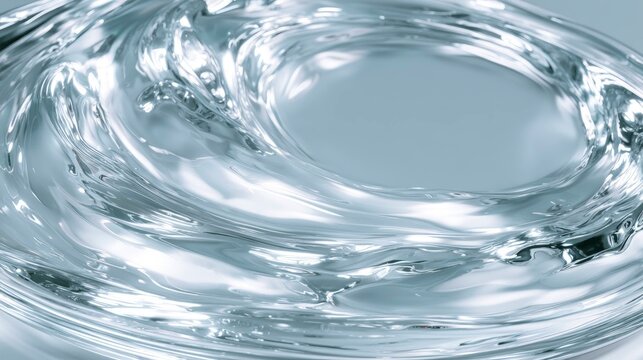 Close-up of clear flowing water creating ripples and waves in a natural flow