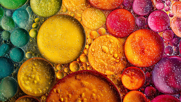 colorful abstract background with bubbles in different color