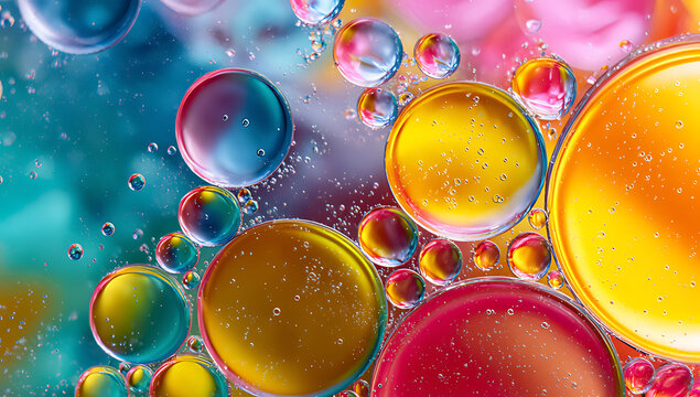 colorful abstract background with bubbles in different color